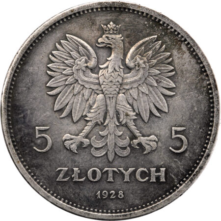 Pologne 5 Zlotych 1928 Varsovie – Image 2