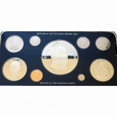 Panama Simon Bolivar Proof Set 1975
