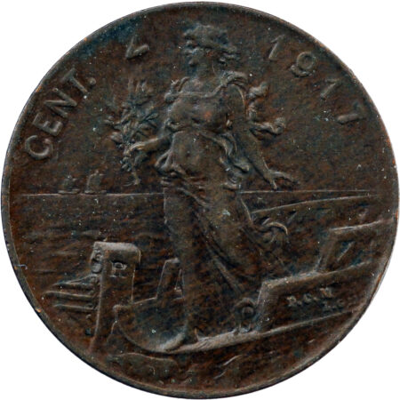 Italie Vittorio Emanuele III 2 Centesimi 1917 – Image 2