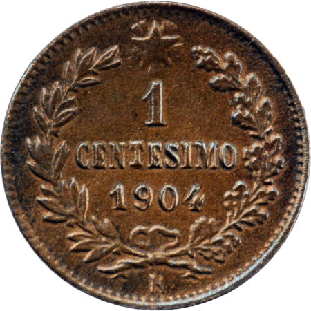 Italie Vittorio Emanuele III Centesimo 1904 – Image 2