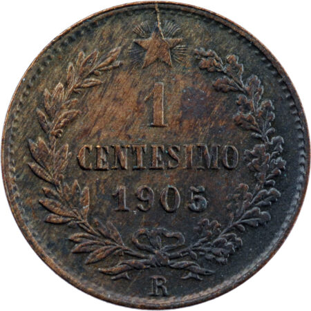 Italie Vittorio Emanuele III Centesimo 1905 – Image 2
