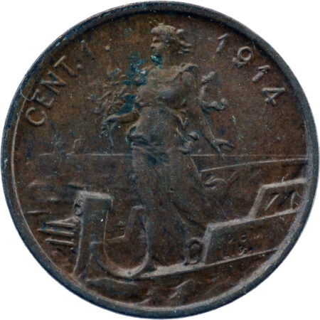 Italie Vittorio Emanuele III Centesimo 1914 – Image 2
