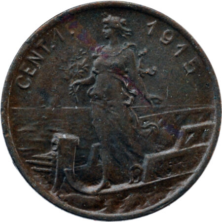 Italie Vittorio Emanuele III Centesimo 1915 – Image 2
