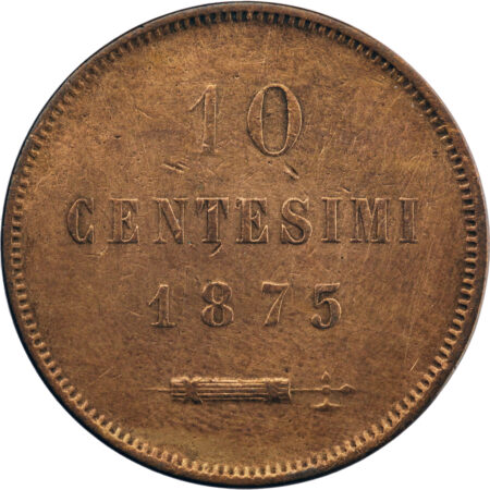 Saint Marin  10 Centesimi 1875 – Image 2