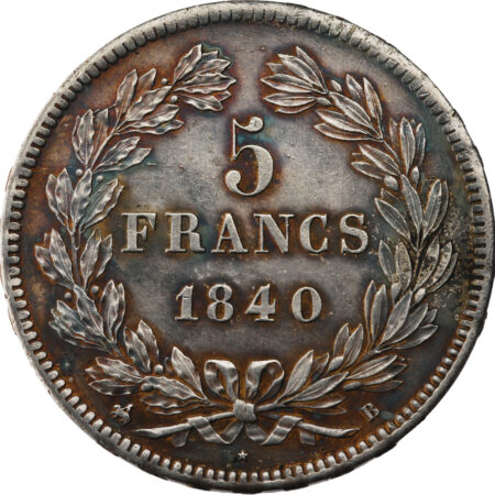 France Louis-Philippe Ier 5 Francs 1840 Rouen – Image 2