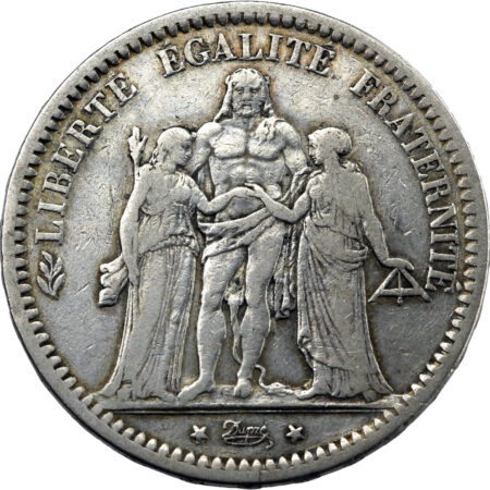 France 5 Francs Hercule 1870