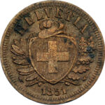 Suisse  2 Rappen 1851