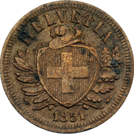 Suisse  2 Rappen 1851