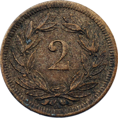 Suisse  2 Rappen 1851 – Image 2
