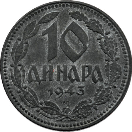 Serbie  10 Dinara 1943 – Image 2