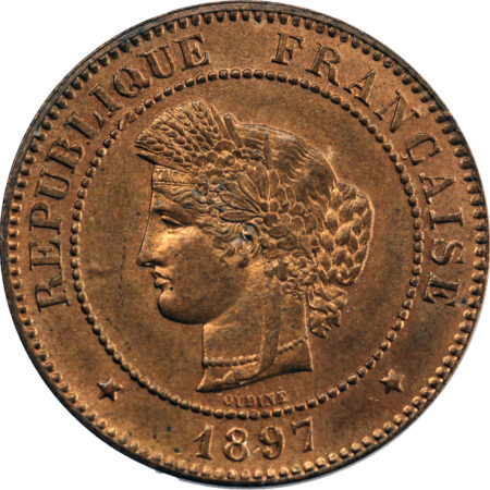France 5 Centimes Cérès 1897 Paris