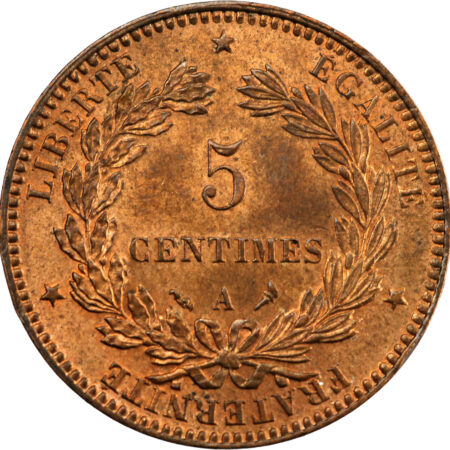 France 5 Centimes Cérès 1897 Paris – Image 2