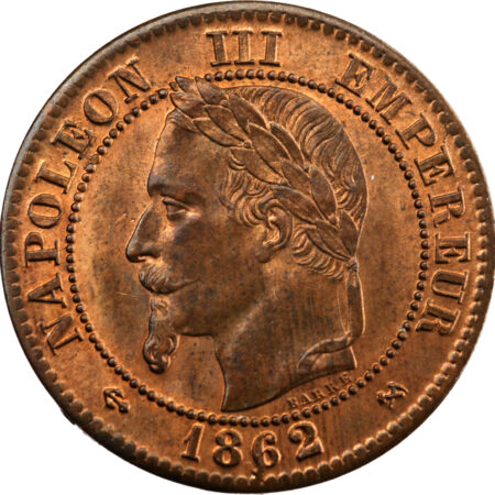 France Napoléon III 2 Centimes 1862 Bordeaux