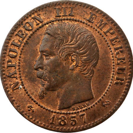 France Napoléon III 2 Centimes 1857 Rouen