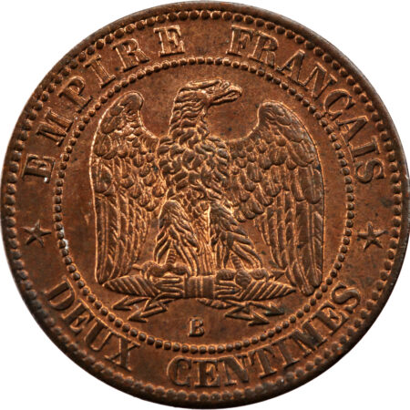 France Napoléon III 2 Centimes 1857 Rouen – Image 2