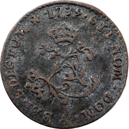 France Louis XV Double sol de billon 1739 Paris – Image 2