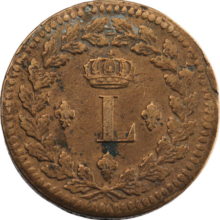 France Louis XVIII Décime 1814 Strasbourg