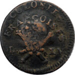 France Louis XV Sol contremarqué 1767 Colonies Françoises