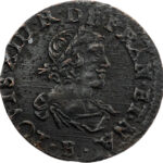 France Louis XIII Double tournois 1639 Tours