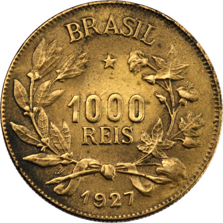 Brésil  1000 Reis 1927 – Image 2