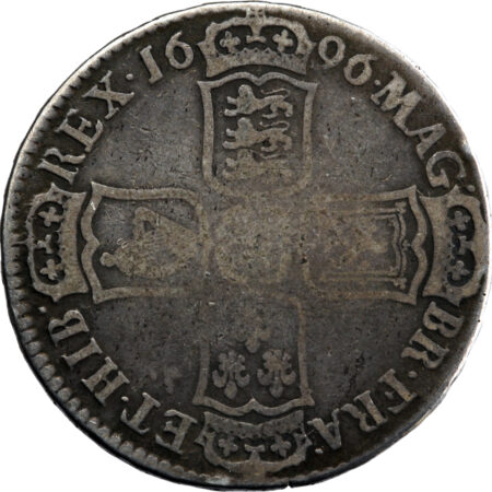 Grande-Bretagne William III Half Crown 1696 Londres – Image 2