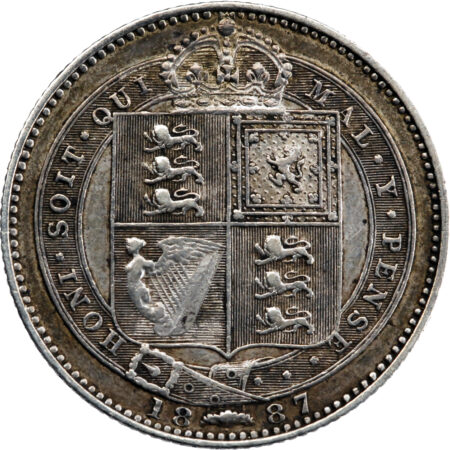 Grande-Bretagne Victoria Shilling 1887 – Image 2