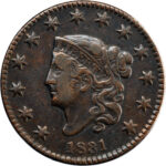 États-Unis Coronet Head Large Cent 1831 Large Letters