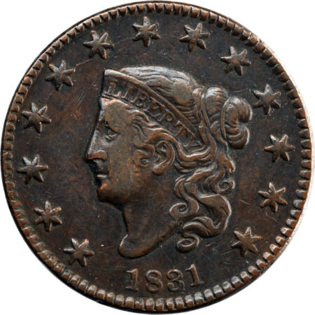 États-Unis Coronet Head Large Cent 1831 Large Letters