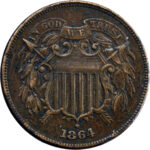 États-Unis Two Cent 1864 Large Motto