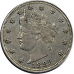 États-Unis 5 Cents Liberty 1883 With Cents