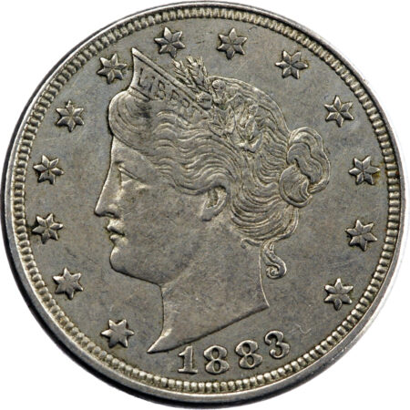 États-Unis 5 Cents Liberty 1883 With Cents