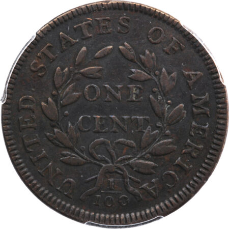 États-Unis Draped Bust Large Cent 1797 Reverse of 1797 PCGS XF40 – Image 2