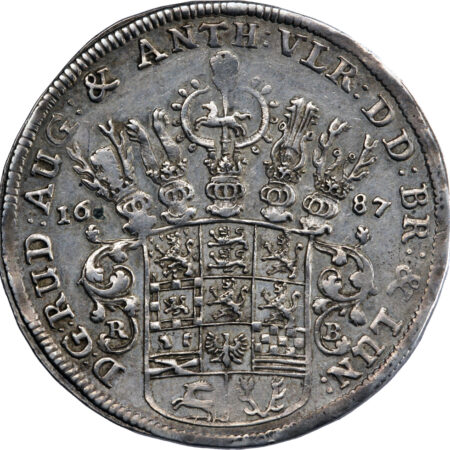 Allemagne Brunswick-Wolfenbüttel Rudolf August & Anton Ulrich Thaler 1687 – Image 2