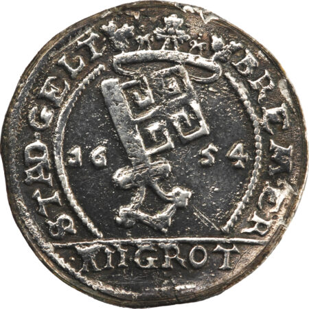 Allemagne Brême Ferdinand III 12 Grote 1654 – Image 2