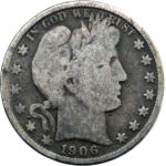 États-Unis Barber Half Dollar 1906 San Francisco
