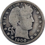 États-Unis Barber Quarter Dollar 1900 Philadelphie