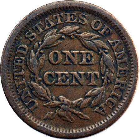 États-Unis Braided Hair Cent 1848 Philadelphie – Image 2