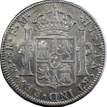 Mexique Charles IV 8 Reales 1793 Mexico – Image 2