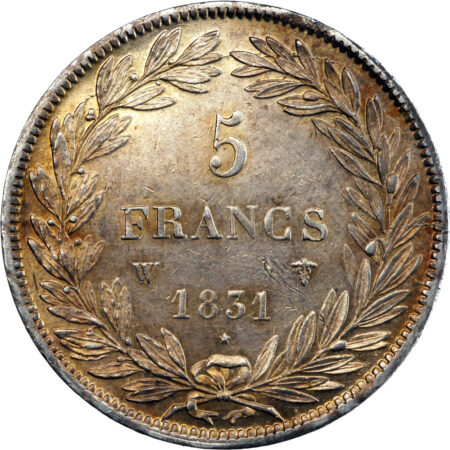 France Louis-Philippe Ier 5 Francs 1831 Lille – Image 2