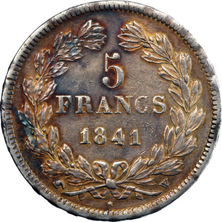 France Louis-Philippe Ier 5 Francs 1841 Lille – Image 2