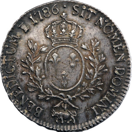 France Louis XVI Écu de Béarn aux rameaux d'olivier 1786 Pau – Image 2
