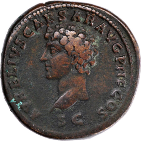 Antonin le Pieux et Marc Aurèle Sesterce 141 Rome – Image 2