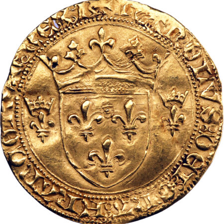 France Charles VII Écu d'or à la couronne 1436 Bourges