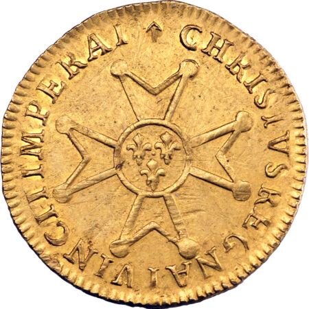 France Louis XV Louis d'or à la croix de chevalier 1719 Rouen – Image 2