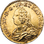 France Louis XV Louis d'or aux lunettes 1726 Bourges