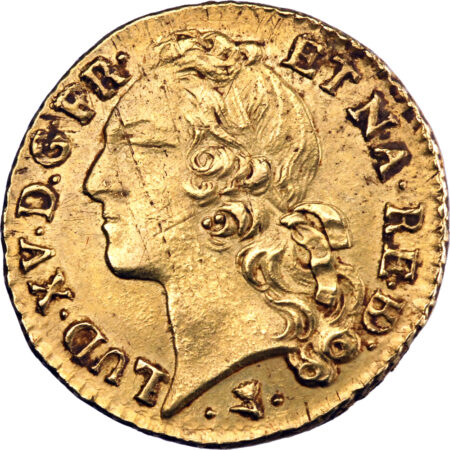 France Louis XV Louis d'or de Béarn au bandeau 1769 Pau