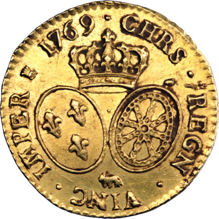 France Louis XV Louis d'or de Béarn au bandeau 1769 Pau – Image 2