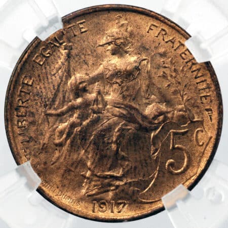France 5 Centimes Dupuis 1917 – Image 2