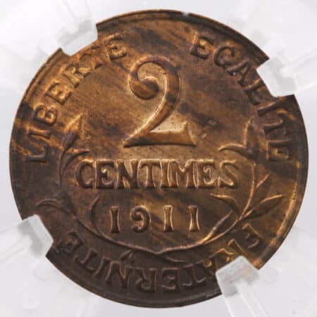 France 2 Centimes Dupuis 1911 – Image 2