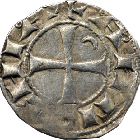 Croisades, Principauté d'Antioche Bohémond III Denier 1163-1201 – Image 2
